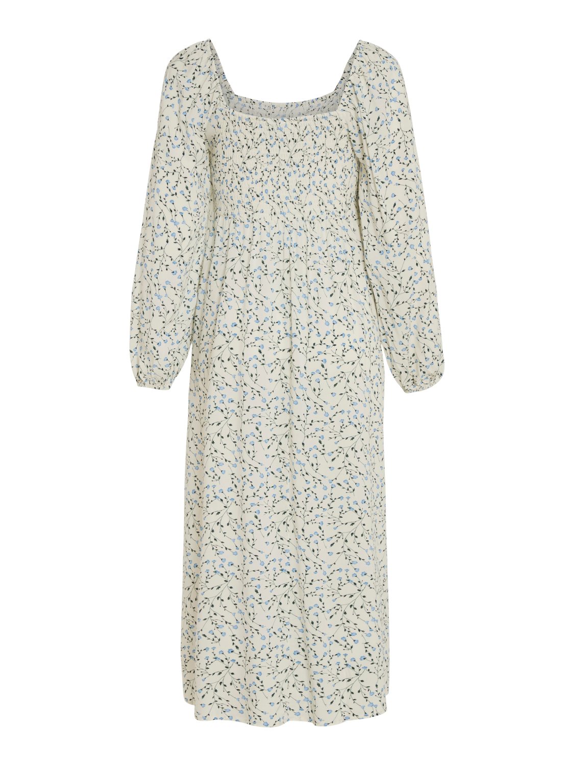 VIFLORA Dress - Cloud Dancer / Blue