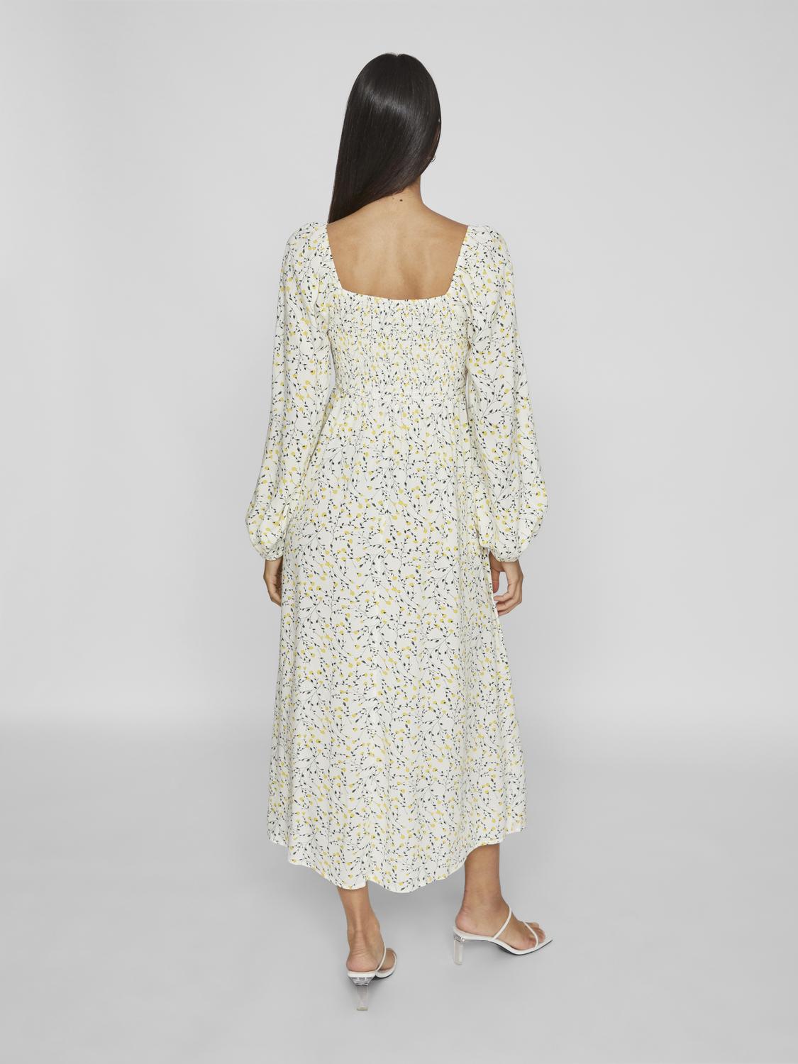 VIFLORA Dress - White / Yellow